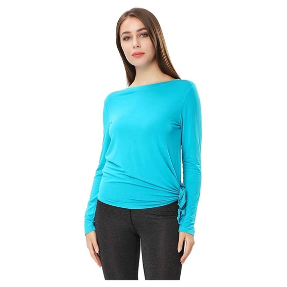 Flowy Tunic Top Tie Casual or Work - Picture 4 of 6